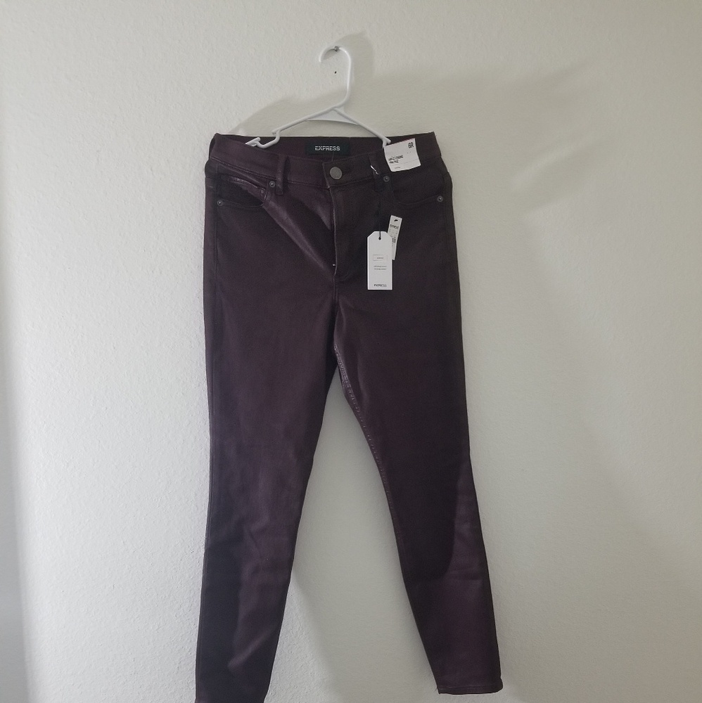 NWT Women's Express Faux Leather Ankle Leggings